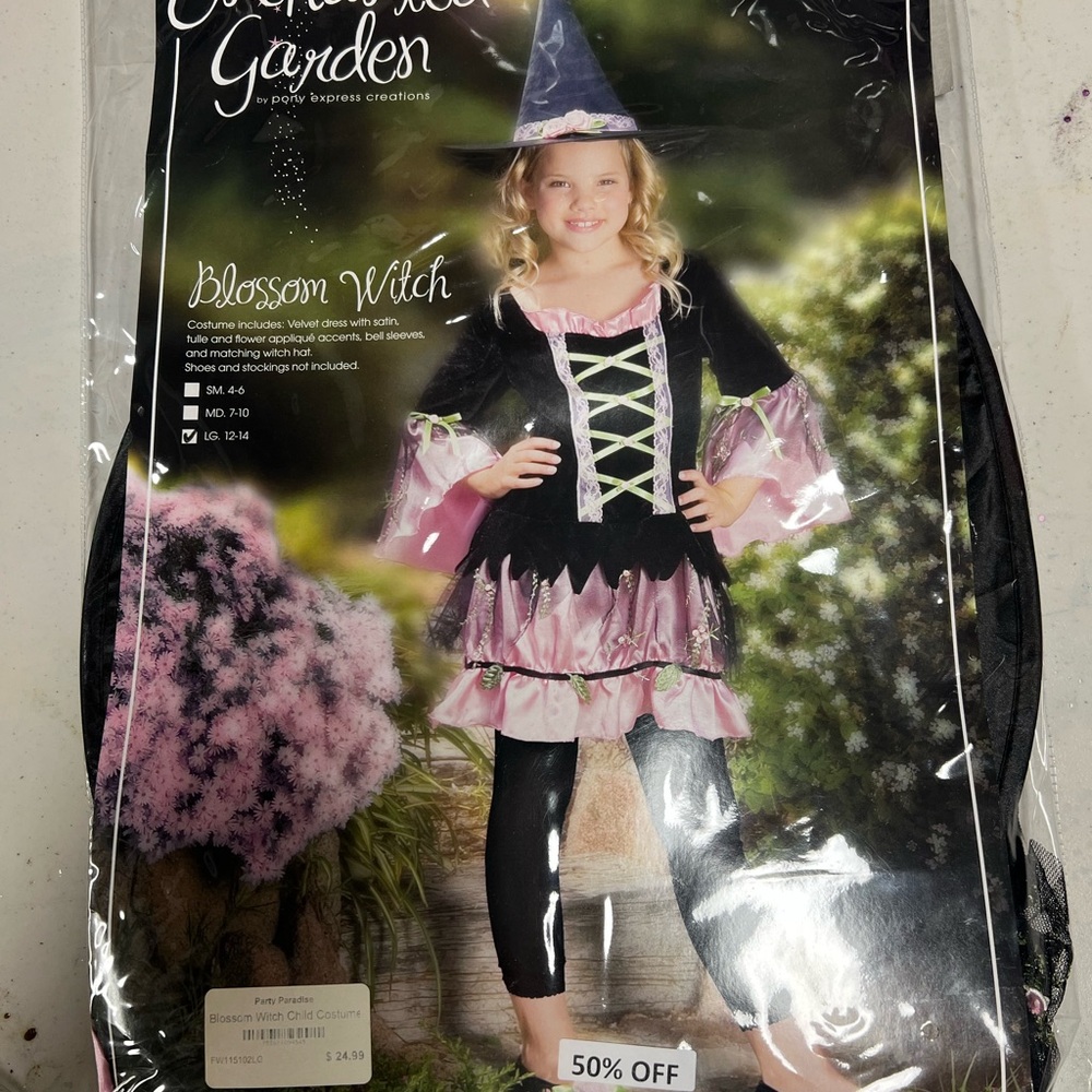 Dreamgirl Enchanted Witch Kids Costume - Pink and Black